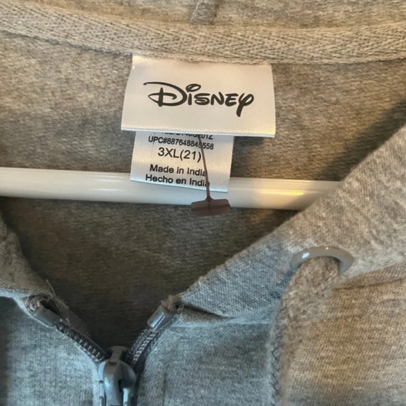 2X Disney Gray Zip-Up Hoodie - Picture 4 of 6